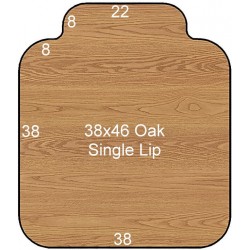 38x46 Oak Single Lip